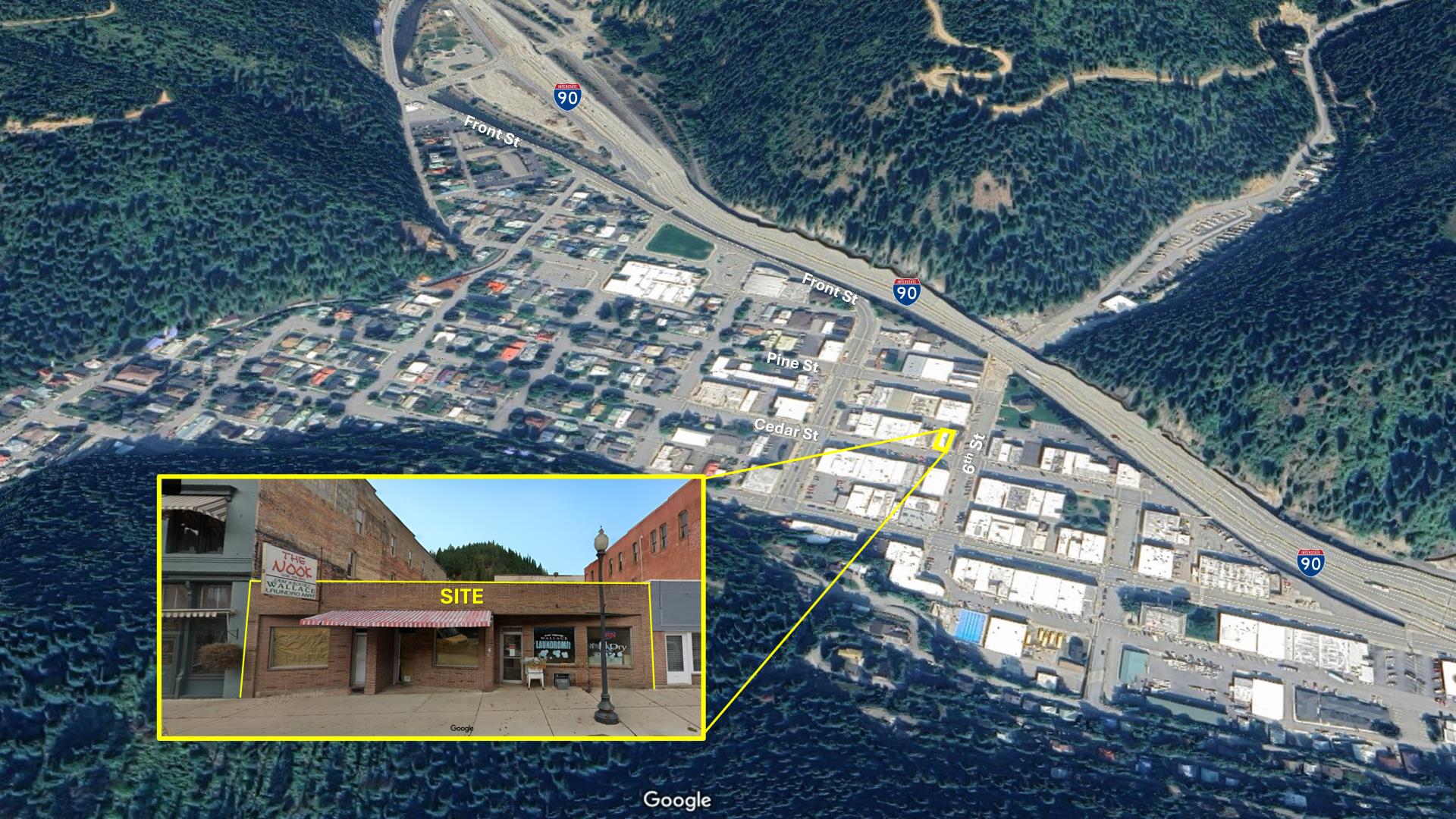 Google aerial with bubble